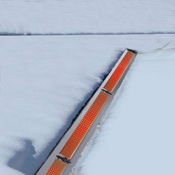 H&G lifestyles 24ft Gutter Heater for Roof,Prevent Ice Dams for Roofs and Gutters, Aluminum Panels with Self-Regulating Heating Cable, Freeze Protection for Gutter Valley, Easy to Install,12pcs