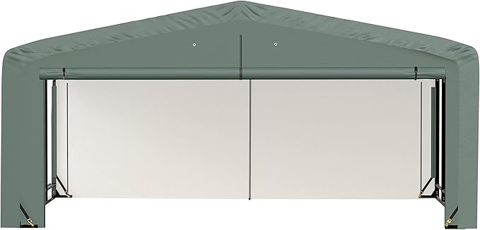 ShelterLogic ShelterTube Garage & Storage Shelter, 20' x 18' x 10' Heavy-Duty Steel Frame Wind and Snow-Load Rated Enclosure, Green