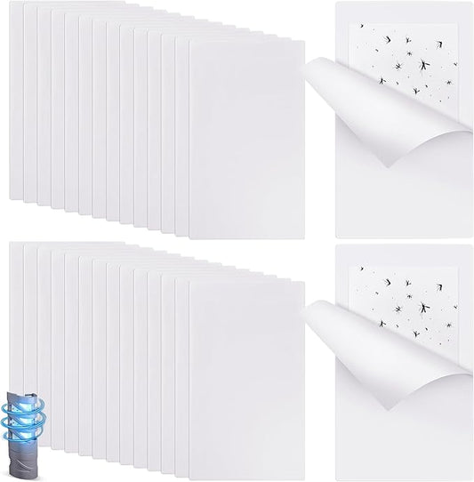 Qualirey 30 Pack Replacement Fly Glue Boards, Compatible with Gardner FlyWeb Fly Classic and Plus Light Trap, Sticky Cards Fly Traps for Indoors, Trap Fruit Flies, Mosquitoes, Gnats