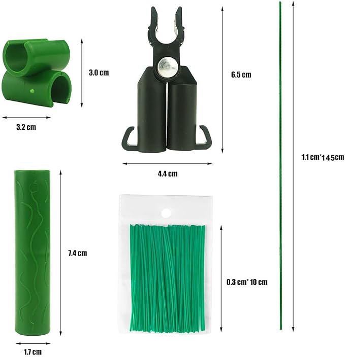 Orgrimmar 26 PCS 57" Garden Support Stakes Plastic Coated Deformable Climbing Plant Trellis Plant Climbing Frame for Tomato Cucumber Eggplant Vine Vegetable (57 Inch)