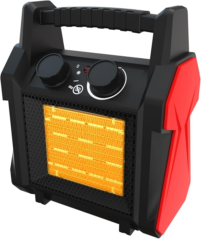 Outdoor Heaters for Patio, 1500W Garage Heater with Overheat Protection, 3S Fast Heating Electric Portable Space Heater, Outdoor Heater, Garage, Greenhouse, Indoor Outdoor Use