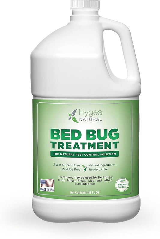 Lice, Mite, and Bed Bug Natural Spray - Child & Pet Friendly - Immediate results - Stain & Odor Free (128 Ounce)