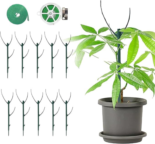 10 Pack Stackable Monstera Plant Support, 2025 New Plant Stakes for Indoor and Outdoor Plants Use, Garden Stakes for Climbing and Potted Plants, Pothos, Philodendron (10 Pack)