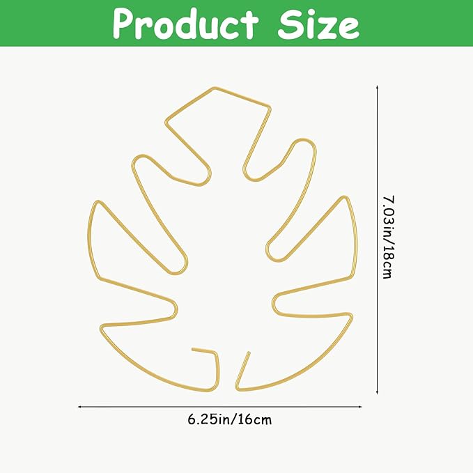 5 Pcs Plant Stem Support, Iron Monstera Plant Support, Durable Hook Stem Supports for Healthy Growth, Bamboo Clamp Set for Leaf Stabilization and Support, Ideal Present for Plant Lovers (6.25IN*7IN)