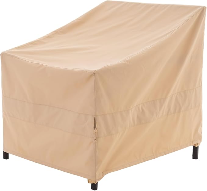 Patio Chair Cover, Outdoor Furinture Covers, Heavy Duty, Waterproof Lawn Chair Cover, 36W x 40D x 36H, Beige, 1-Pack
