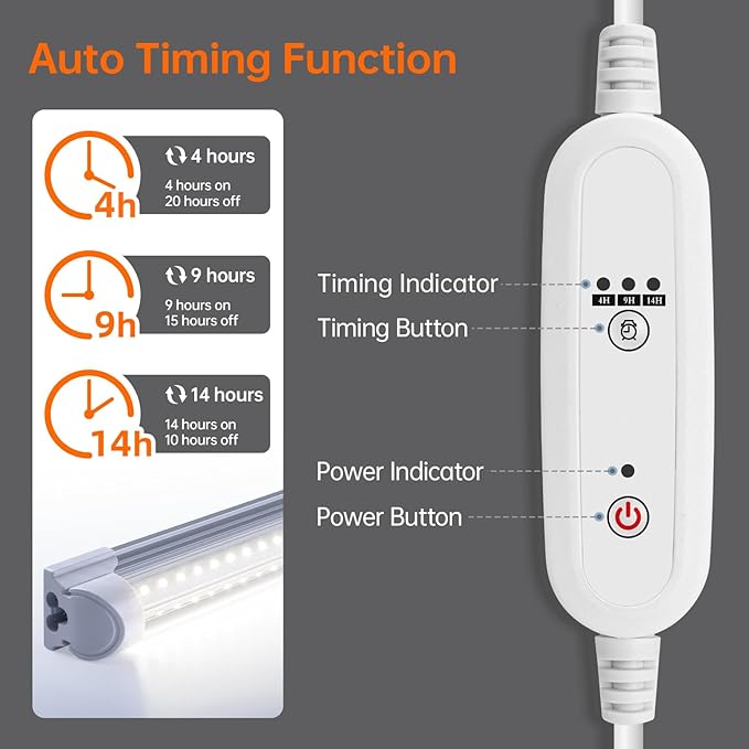 Indoor Greenhouse with Grow Light, Mini Green house with 4 Pack T8 Full Spectrum Plant Lights with Timer, Plant Shelf with Tent for Indoor Plant, Seed Starting, Seed Tray, 29.5"x13.8"x59"