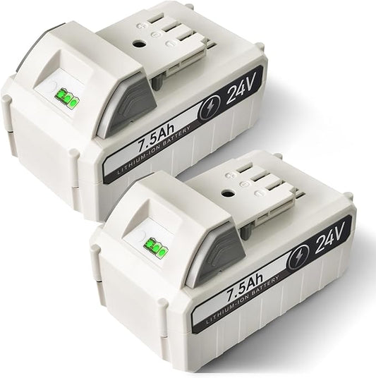 CPY 7.5Ah 24V Battery 2Pack Replacement for Sun Joe Tools Compatible with 24v Cordless Power Tools 24V Lithium Battery 24VBATLTW 24VBAT X2SB18