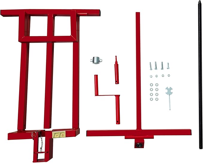 Lawn Mower Lift Jack, 890 Lbs Capacity Telescopic Maintenance Jack with Manual Handle & Power Tool Extension Handle,Adjustable Height-Lawn Mower Lift Table for Garden Tractors/Riding Lawn Mower