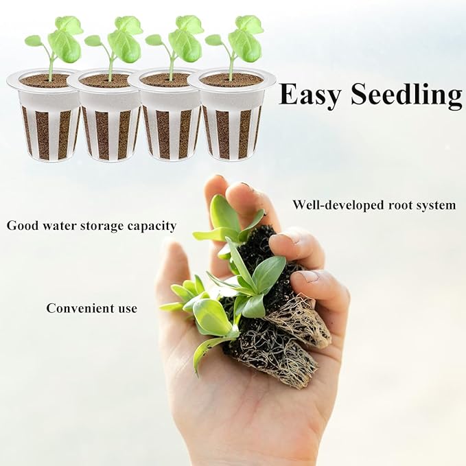 40 Pcs Hydroponic Seeds Grow Sponges Pods Kit,Indoor Hydroponics Growing System Root Plant Basket,Hydroponic Pods Cups Pot and Grow Sponges for Garden Indoor Herb Hydroponic Growing System