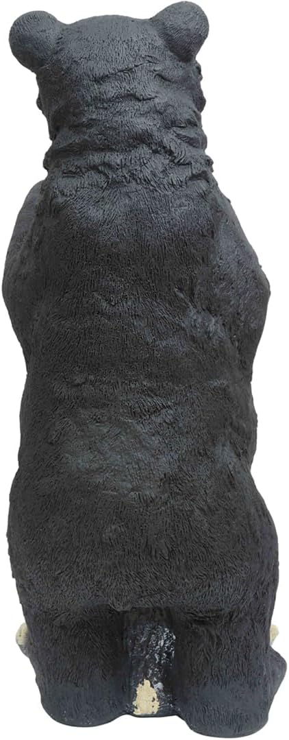 Black Forest Décor Standing Bear Tree Trunk Welcome Sign – Rustic Black Bear Decor, 14"W x 20"D x 35 1/2"H
