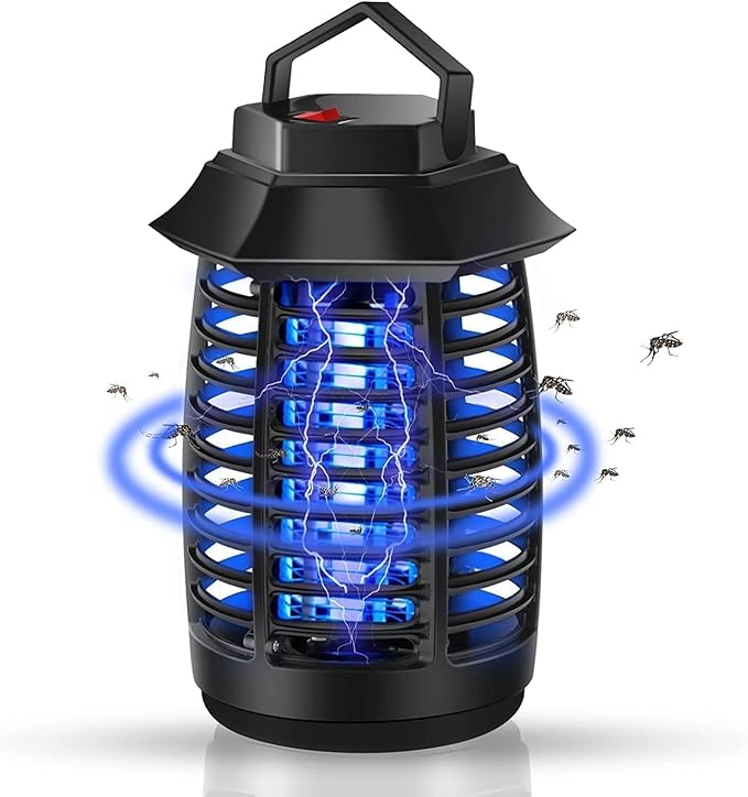 Bug Zapper, 3000V High Powered Mosquito Fruit Fly Zappers Killer, Insect Fly Swatter Zapper Mosquito Trap Outdoor, Fly Traps, Gnat Killer for Indoor, Home, Garden, Backyard