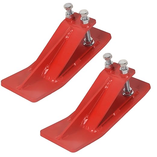 Tractor Bucket Protector, 2Pcs Ski Edge Protector Turf Tamer Double Lock Nuts and Bolts 4.5” Width Bucket Attachment Bucket Edge Anti-Skid for Snow Leaves Removal Spreading Gravel