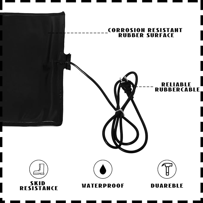 Baquler 1 Piece 6 ft Snow and Ice Melting Mats Roof and Valley Heater Ice Dam Prevention Heated Outdoor Mats Electric Snow Melting Mats for Winter Snow Removal