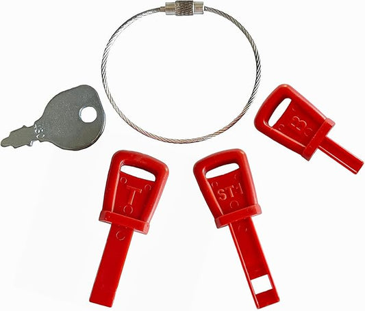 Universal Snow Blower Key Set （4 Pcs/w Ring） Compatible with PowerMore Troy-Bilt Craftsman Briggs & Stratton Craftsman Tecumseh Snow King