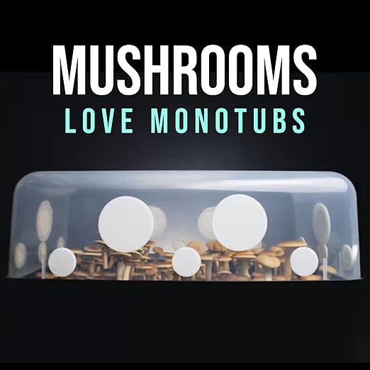 North Spore 'Boomr Bin' Monotub Mushroom Grow Kit | Complete Dung-Loving Mushroom Grow Kit - Just Add Spores | Featuring Boomr Bin Monotub | Includes Monotub, Sterile Substrates, Coco Coir & Filters