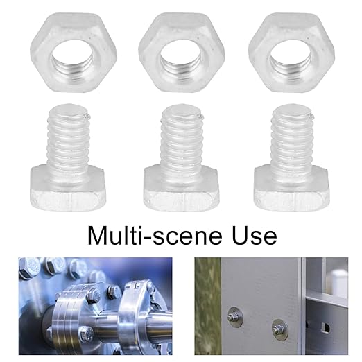 Zerodis 50pcs M6X12 Aluminium Greenhouse Bolts+Nuts Accessory Set for Greenhouse Assembly and Maintenance