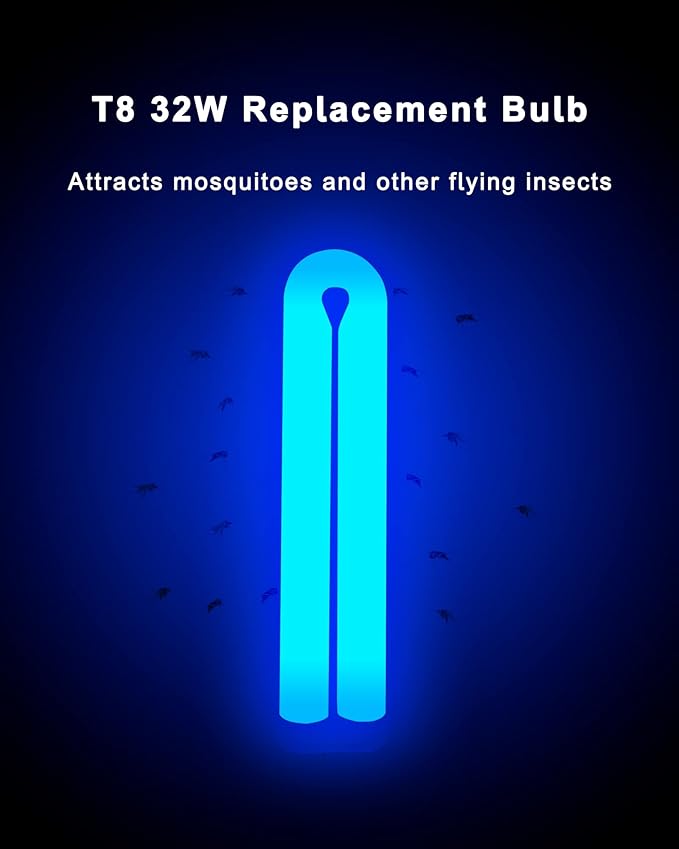 BF190 Bug Zapper Replacement Bulb Compatible with Flowtron BK-40D, 10 Inch FUL32T8/BL U Type Replacement Light Bulb for 32W Outdoor Electronic Insect Killer with 4-Pin Base, 1 Pack