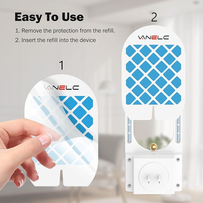 5 Pack Refills for Flying Insect Trap, Plug-in Bug Catcher Refills, Indoor Fly Trap for Moth, Gnat Killer Indoor, Bug Killer (Device Not Included)