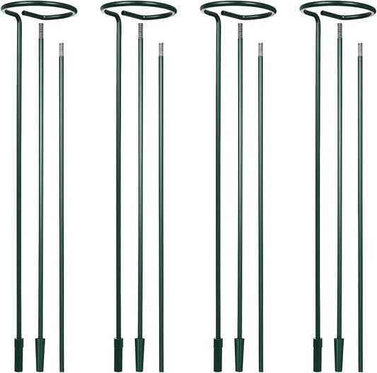 4 Set 36 Inch Plant Stakes Tall, Plant Support Stakes for Indoor or Outdoor, Flower Stake and Supports Three Sizes(12 or 24 or 36 Inch) for Flowers Tomato Amaryllis Lily Peony Rose