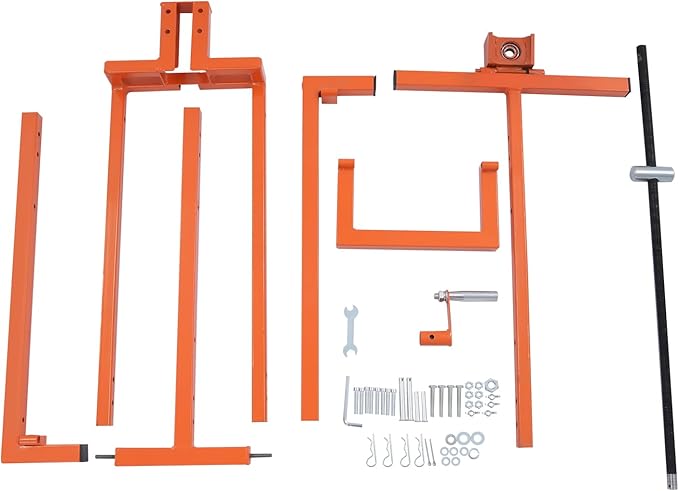 Lawn Mower Lift, 880Lbs Lawn Mower Lift Carbon Steel Lift Jack Freestanding Lawnmower Lift Tool Adjustable Lawnmower Lifts w/o Wheel for Garden Tractors All-Terrain Maintenance and Repair