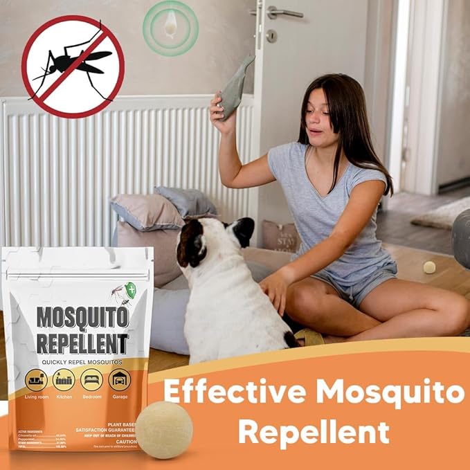 Mosquito Repellent Outdoor Patio, Indoor Mosquitoes Repellent Balls, Mosquito Away Repellant for Travel, Yard, Camping, Room -8P