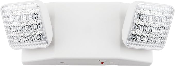LIT-PaTH LED Emergency Lighting Fixtures with 2 LED Heads and Back Up Batteries- US Standard Exit Light, UL 924 and CEC Qualified, 120/277 Voltage, 1-Pack