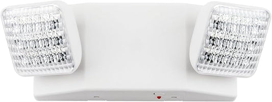 LIT-PaTH LED Emergency Lighting Fixtures with 2 LED Heads and Back Up Batteries- US Standard Exit Light, UL 924 and CEC Qualified, 120/277 Voltage, 1-Pack