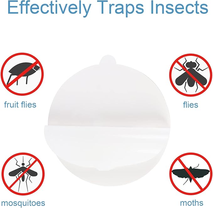 Flea Trap Refill Discs Sticky Pads 30 Pcs, 7.1 Inch Round Replacement Glue Boards for Victor The Ultimate and Other Flea Traps for Inside Your Home