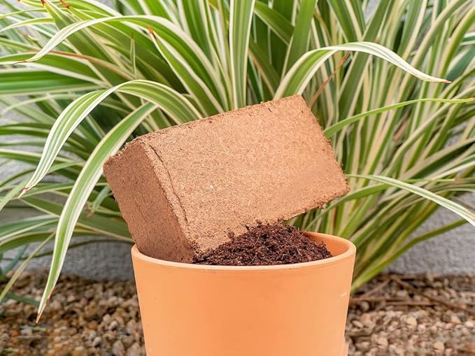 Coco Coir for Plants 2-Pack – 2.4 Gallons Compressed Coconut Coir Bricks, 1.5 lb. Low EC, pH Balanced Coco Peat for Indoor & Outdoor Gardening, Potting Soil, Indoor Plant Soil