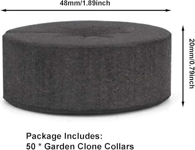 50 Pack Cloning Collars Inserts Premium Grade Foam, DIY Foam Cloner Inserts, Spoke Design Cloning Collar Inserts Hydroponic Tower Aero Garden Pods, Ideal for Net Pots, Aeroponics