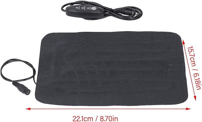 Seedling Heat Mat, 3 Gear Adjustable Temperature Warm Hydroponic Heating Pad for Germination, PU Leather Hydroponic Plant Heating Pad for Indoor Gardening, Greenhouse (1522)