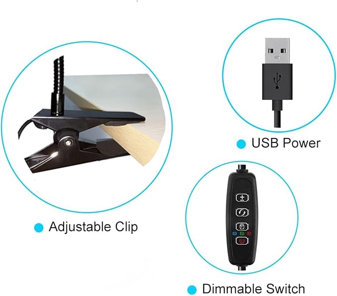 LED Grow Lights for Indoor Plants - 20 LED Full Spectrum Plant Lights, 3 Switch Modes, 3/9/12H Timer, 9 Dimmable Brightness Growth Lamp for Succulent, Vegetables