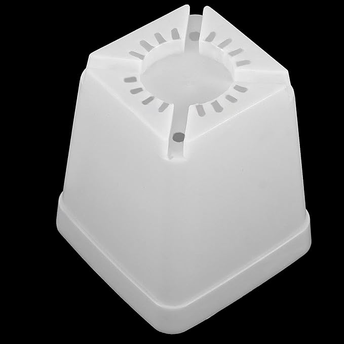 HOIGON 100 Pack 3 Inch White Square Nursery Pot, Durable Thickened Plastic Nursery Pots with Drain Holes, Small Square Planting Containers for Flower Tomatoes Basil