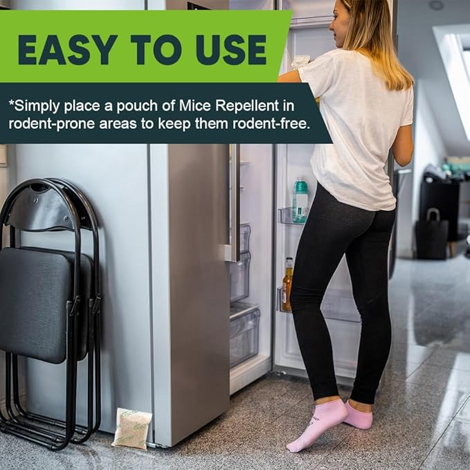 Rodent Repellent Pouches, Rat Repellent, Mouse Repellant, Natural Mice Repellant Indoor, Peppermint Oil to Repel Mice and Rats,Rat Deterrent, Keep Mice Away, Powerfully&Effectively-12P