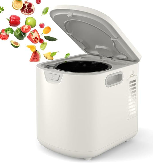 3.5L Electric Composter Countertop, 3 Modes Kitchen Smart Compost Bin with Auto Cleaning, LED Display, Turns Kitchen Waste Into Dry Manure, Low Noise Food Waste Compost Machine