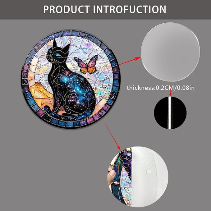 Sun Catchers Indoor Window, Acrylic Rainbow Suncatcher Window Hanging Decoration for Living Room Bedroom Summer Home Balcony Ornaments Decoration