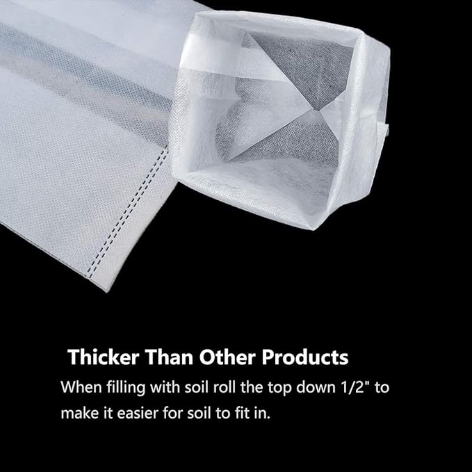 Belit 100 Pcs Nursery Grow Bags, Non-Woven Plants Pots Container for Starting Deep Rooted Plants Vegetable, Flower, Seedling Tree (7.5"x13.5")