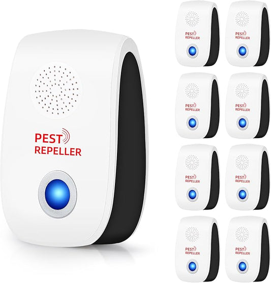 2025 Upgraded Ultrasonic Pest Repeller 8 Packs, Mouse Repellent Indoor Rodent Repellent Ultrasonic Plug in Pest Control for Roach,Mouse,Bugs,Mosquito,Mice,Spider,Ant, Rat Deterrent for House