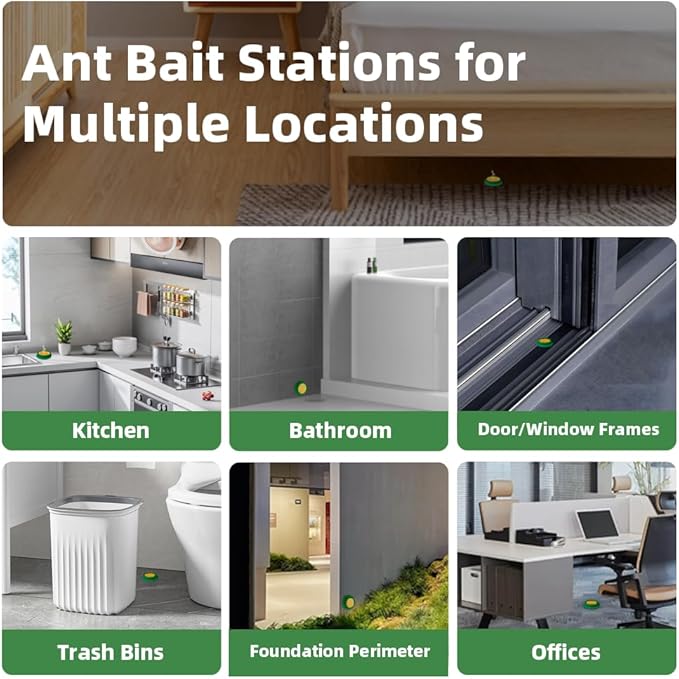 36 PCS Ant Killer Gel Bait Stations, Extra Strengthen Ant Bait Traps, Long-Lasting Effective Pest Gel for Carpenter Ants and Other Common Household Ants, No Mess Easy Use, Safe for Pets and Kids