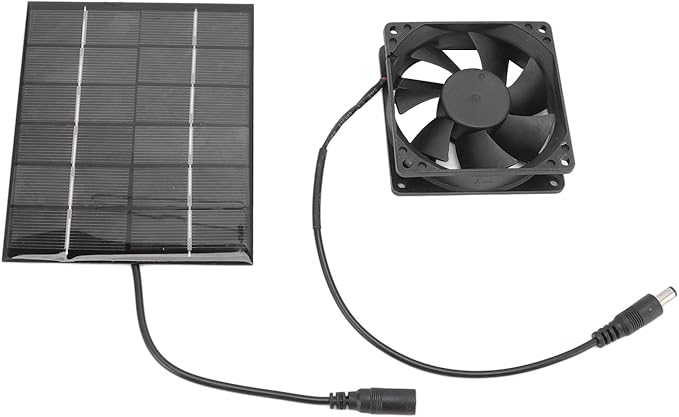 Solar Panel Fan Kit, Mini Solar Powered Exhaust Fan, Heat Dissipation Tool for Greenhouse, Chicken Coops, Sheds, and Windows