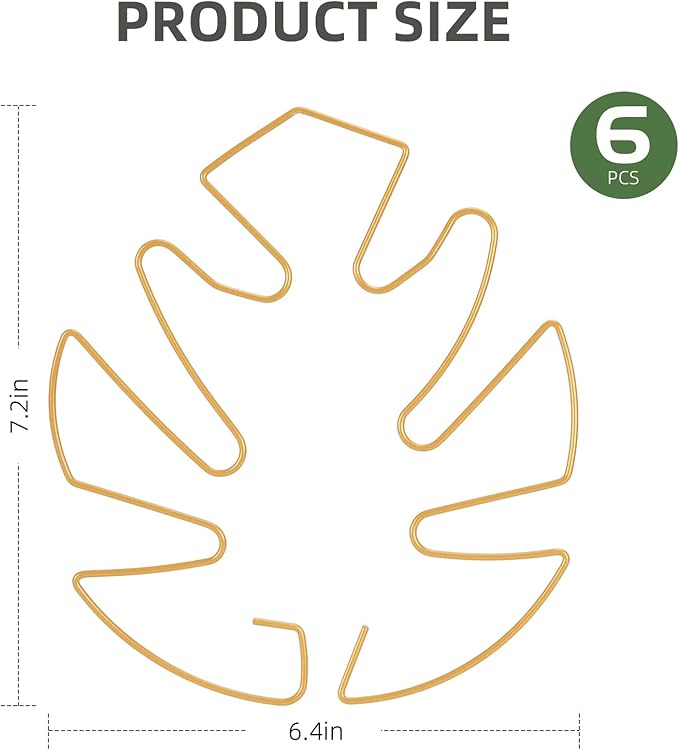 6PCS Iron Monstera Plant Support, Uniquely Designed Indoor Plant Accessories, Stable Plant Support Stakes for Indoor Plant, Turtle Shell Bamboo Clamp Set for Thriving Growth