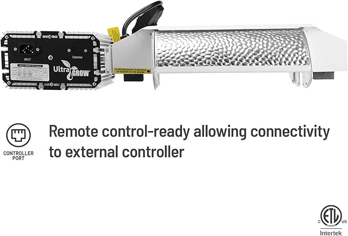 UltraGrow – 1000W eFlex HID DE Grow System, Dimmable Ballast, Controller Port with MH 1000W Bulb for Indoor Growing