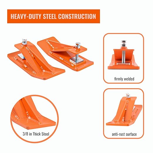 Doppy 2Pcs Tractor Bucket Protector, Ski Edge Protector, Bucket Edge Anti-Skid Device, for Snow Leaves Removal Spreading Gravel