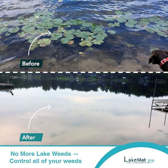 LakeMat-Pro - Lake and Pond Weed Mat for a Natural, Weed-Free Bottom – Easy and Safe Weed Control