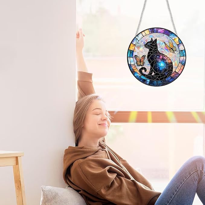 Sun Catchers Indoor Window, Acrylic Rainbow Suncatcher Window Hanging Decoration for Living Room Bedroom Summer Home Balcony Ornaments Decoration