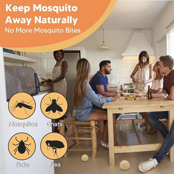Mosquito Repellent Outdoor Patio, Indoor Mosquitoes Repellent Balls, Mosquito Away Repellant for Travel, Yard, Camping, Room -8P