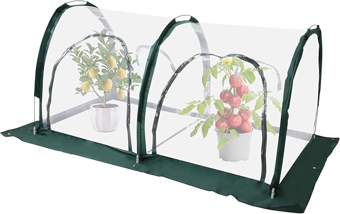 Portable Tunnel Greenhouse for Outdoors - Transparent Mini Greenhouses Ideal for Backyards and Outdoor Vegetable Cultivation (2M)
