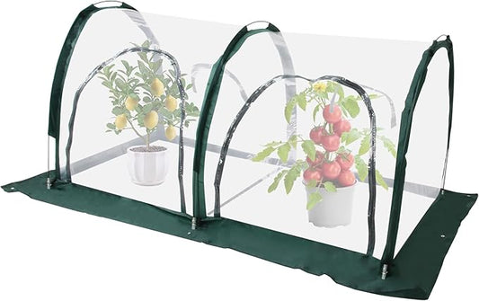 Portable Tunnel Greenhouse for Outdoors - Transparent Mini Greenhouses Ideal for Backyards and Outdoor Vegetable Cultivation (2M)