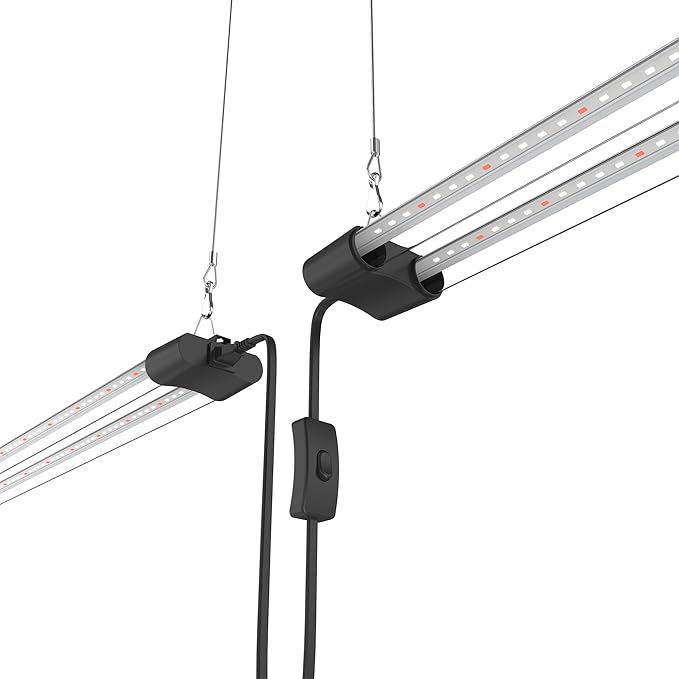 LED Grow Light Full Spectrum Light Linkable 5000K Daylight + 660nm Red Indoor Plant Lighting Fixture (2 FT)