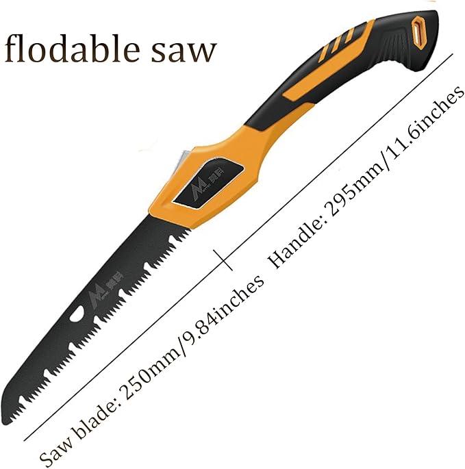 14-inch folding saw, sharper blades, outdoor and camping saws, hunting/bone saws, handling firewood, fire pit lumber, lawn and garden work, pruning trees and shrubs, easy to use and store